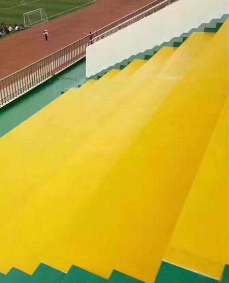 峨蔓镇球场台阶翻新修补改造